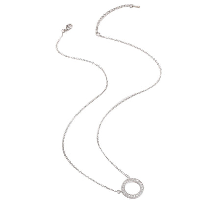 Simple Copper Inlaid  Clavicle Chain Women's Full Diamond Long