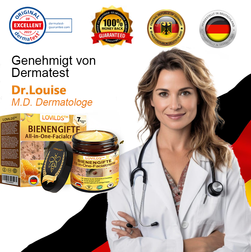 [offizieller Markenshop] 🐝 LOVILDS™ Bienengift-All-Action-Creme (👩‍⚕️ Deutsche Dermatologische Gesellschaft e.V. 𝟐𝟎𝟐𝟓Besonders empfehlenswerte Produkte)💟