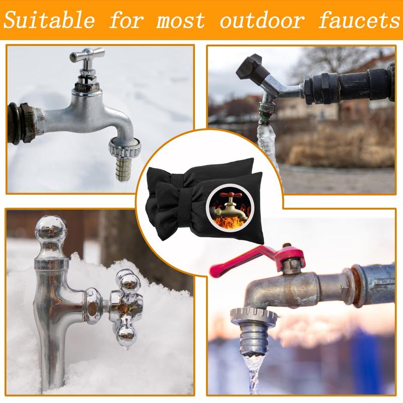 Outdoor Faucet Cover Pack 5.5x7.9in – Insulated Winter Freeze Protection