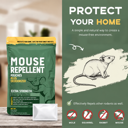 12PCS Mouse Repellent Pouches – Peppermint Oil Rodent Deterrent for Cars, RVs & Home