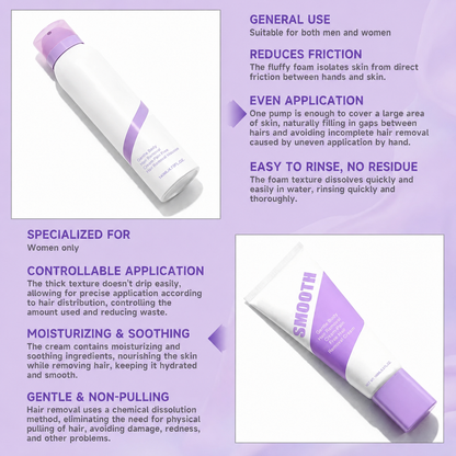 Bikini Pain-Free Hair Removal Cream Smooth Skin, Without the Pain Gentle & Fast-Acting Depilatory
